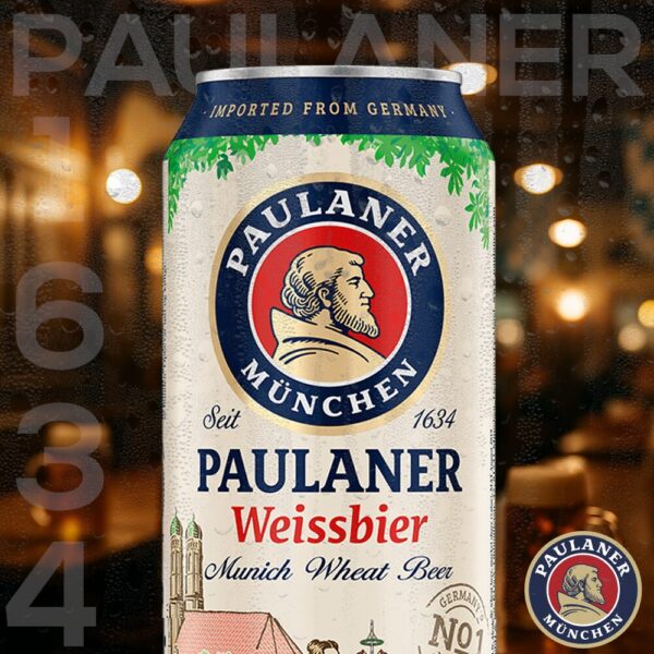 Cerveja Paulaner Weissbier Lata 500ml Trigo Alemã - Imagem 2