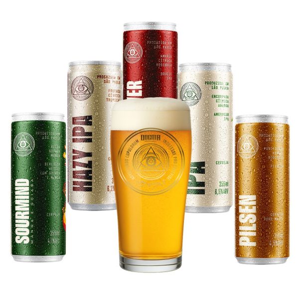 Kit Dogma IPA/Hazy/Hop/Pilsen/Sour + Copo 320ml - Imagem 1