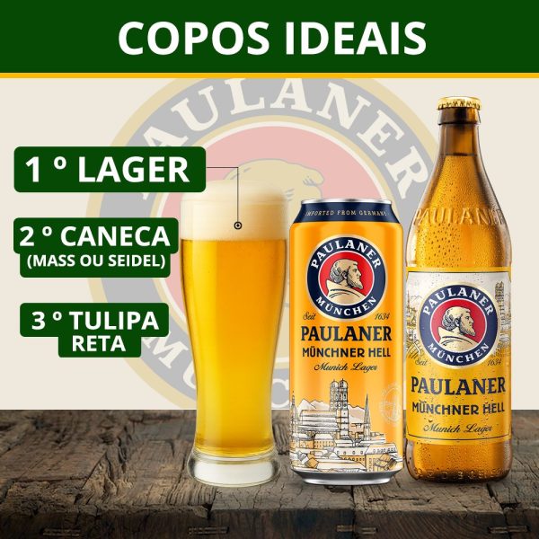 Cerveja Paulaner Munchner Hell Garrafa 500ml Lager Alemã - Imagem 4