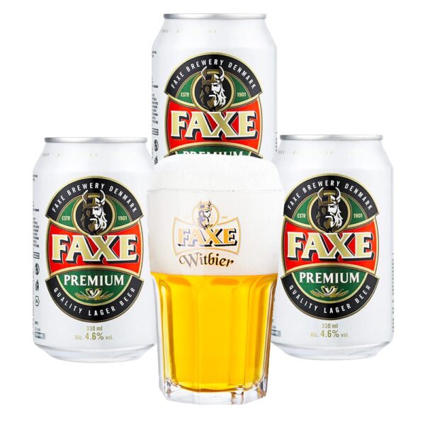 Kit Faxe Premium 4 Latas 330ml + Copo 500ml - Imagem 1