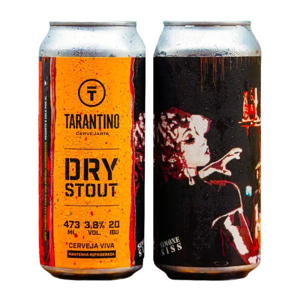 Cerveja Tarantino Dry Stout 473ml Lata 3,8% - Imagem 1