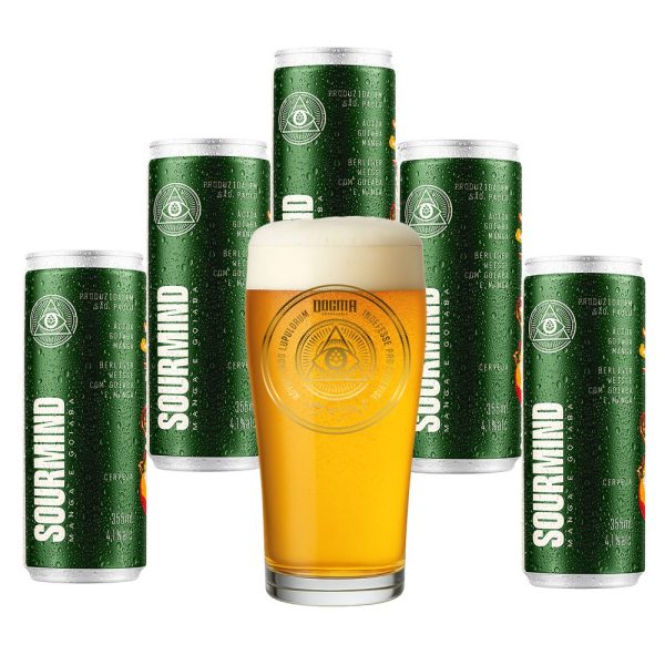 Kit 5x Dogma Sourmind 355ml + Copo Willy 320ml - Imagem 1