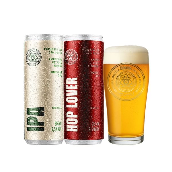 Kit Dogma IPA + Hop Lover + Copo 320ml - Imagem 1