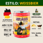 Barril Hofjäger Weizenbier 5L Trigo Alemã - Imagem 3