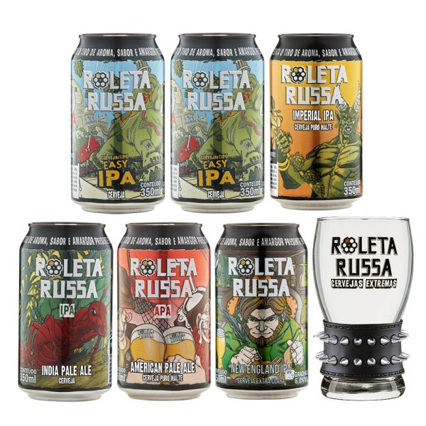 Cerveja Roleta Russa 6 Latas NE IPA e Imperial IPA 350ml - Imagem 2