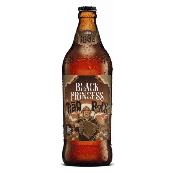 Cerveja Black Princess Tião Bock 600ml com Rapadura - Imagem 1