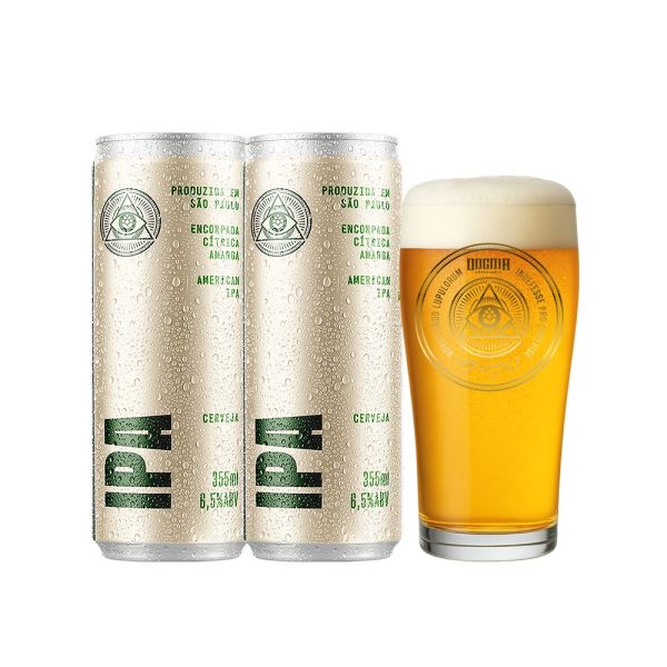 Kit American IPA Dogma 2un 355ml + Copo Willy 320ml - Imagem 1