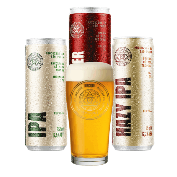 Kit Dogma IPA/Hazy/Hop + Copo 320ml - Imagem 1