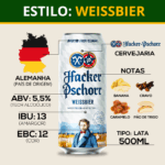 Kit 3 Cervejas Hacker Pschorr Kellerbier, Gold e Weiss 500ml - Imagem 7