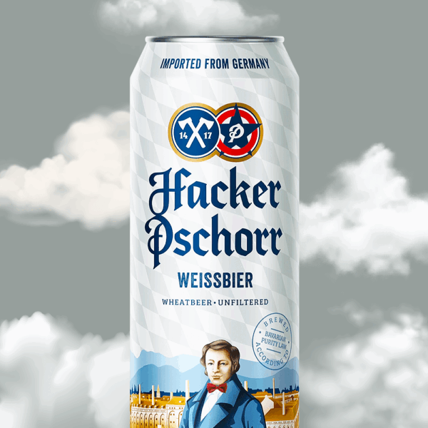 Cerveja Hacker Pschorr Weissbier Lata 500ml Alemã - Imagem 2