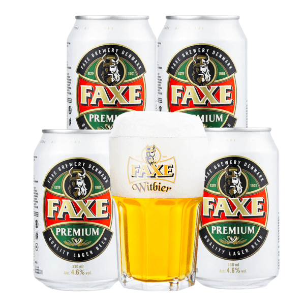 Kit Faxe Premium 4 Latas 330ml + Copo 500ml - Imagem 1