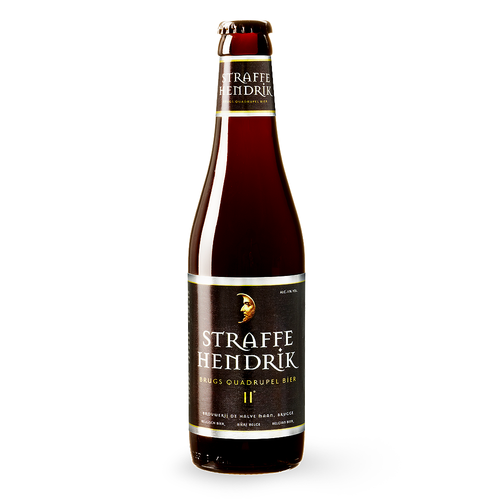 0f91231b6045961ad8b89c9c9ab26d75.png Cerveja Belga Straffe Hendrik Quadrupel 330ml - De Halve Maan - Imagem 1
