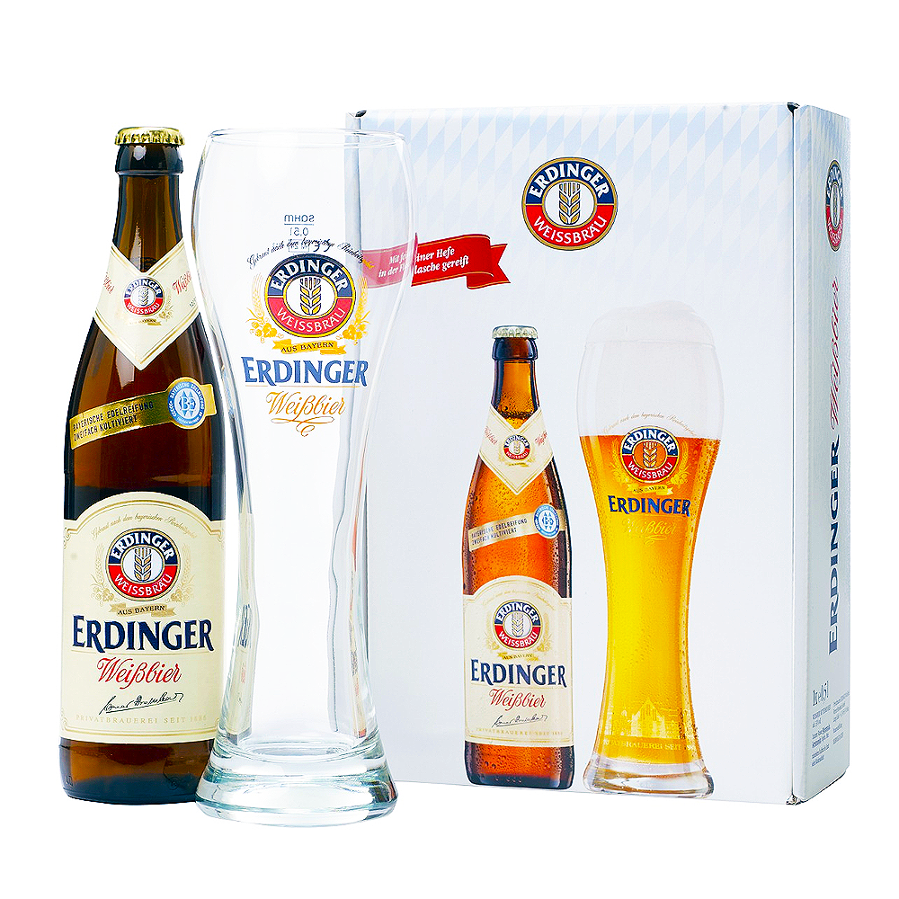 1c264c2f9323d654b03fef80ec12875d.png Kit Erdinger Weissbier 500ml com Taça - Trigo Alemã - Imagem 1